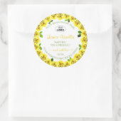 Geel wit etiket Bloomvormende Rozen Logo toevoegen (Tas)