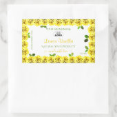 Geel wit etiket Bloomvormende Rozen Logo toevoegen (Tas)