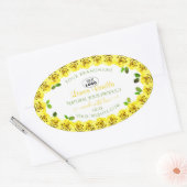 Geel wit etiket Bloomvormende Rozen Logo toevoegen (Envelop)