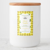 Geel wit etiket Bloomvormende Rozen Logo toevoegen (Voorkant)