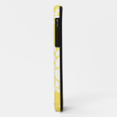 Geel wit Floral Monogram Case-Mate iPhone Case (Achterkant/links)