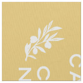 geel wit Frans script kalm houden en doorgaan Stof (Close Up)