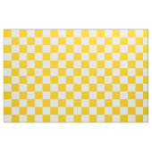 Geel wit geruit controlepatroon stof (Fat Quarter)