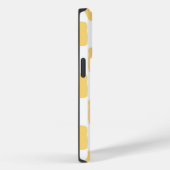 Geel wit geruit met blauw bloemenpatroon Case-Mate iPhone case (Achterkant / Rechts)