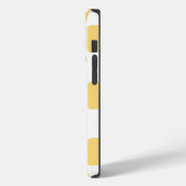 Geel wit geruit met blauw bloemenpatroon Case-Mate iPhone case (Achterkant / Links)