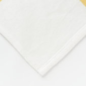 Geel wit geruit met blauw bloemenpatroon fleece deken (Hoek)