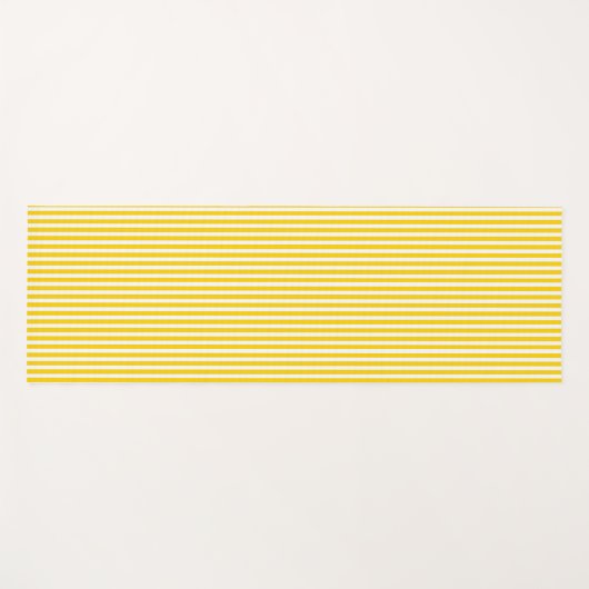 Geel & wit gestreepte yogamat voor je flow! (Voorkant (horizontaal))