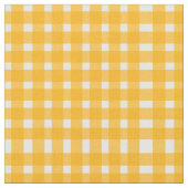 Geel wit Gingham Pattern Stof (Close Up)