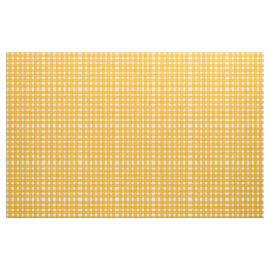 Geel wit Gingham Pattern Stof (Fat Quarter)
