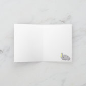 Geel, wit grijs Baby shower Bedankkaart (Binnen)