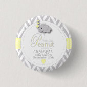 Geel, wit grijs Baby shower Ronde Button 3,2 Cm (Voorkant)