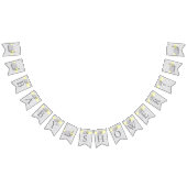 Geel, wit grijs Baby shower Vlaggetjes (Alle)