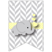 Geel, wit grijs Baby shower Vlaggetjes (Tweede vlag)