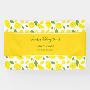 Geel wit groen Baby shower glimlachen Spandoek