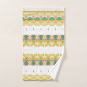 Geel Wit Groen en Roze Patroon Bad Handdoek (Handdoek)