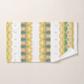 Geel Wit Groen en Roze Patroon Bad Handdoek (Handdoek)