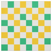 Geel Wit Groen Geruit Ontwerp  Stof (Swatch)