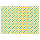 Geel Wit Groen Geruit Ontwerp  Tafelkleed (Voorkant (Horizontaal))