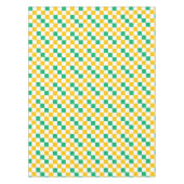 Geel Wit Groen Geruit Ontwerp  Tafelkleed (Voorkant)
