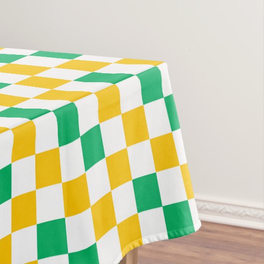 Geel Wit Groen Geruit Ontwerp  Tafelkleed (Voorbeeld)