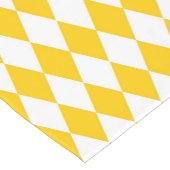 Geel Wit Harlequin Diamonds Checkers Ontwerp Korte Tafelloper (Hoek)