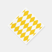Geel Wit Harlequin Diamonds Checkers Ontwerp Servet (Hoek)