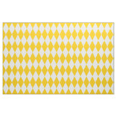 Geel Wit Harlequin Diamonds Checkers Ontwerp Stof (Fat Quarter)