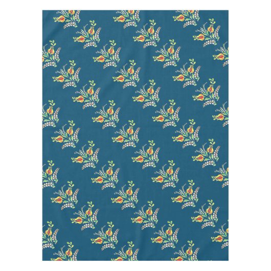 geel wit Hongaars floreel Tafelkleed (Voorkant)