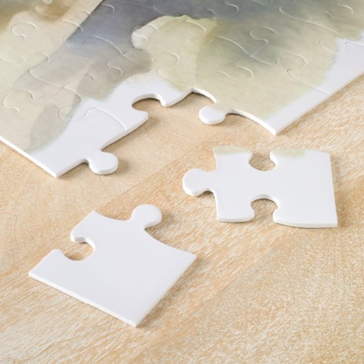 Geel Wit Kat Venster Bloemdoos Schilderen Legpuzzel (Zijkant)