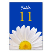 Geel Wit Kobalt Shasta Daisy Flower Wedding Kaart (Voorkant)