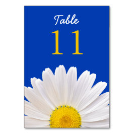 Geel Wit Kobalt Shasta Daisy Flower Wedding Kaart