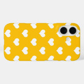 Geel Wit Liefde Hart Patroon Ontwerp Case-Mate iPhone Case (Achterkant (horizontaal))