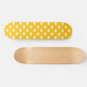 Geel Wit Liefde Hart Patroon Ontwerp Persoonlijk Skateboard (Horizontaal)