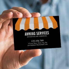 Geel wit luifel diensten schoonmaak professional visitekaartje