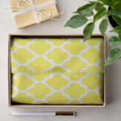 Geel wit Marokkaans Quatrefoliepatroon #4 Tissuepapier (Geschenk)