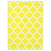 Geel wit Marokkaans Quatrefoliepatroon #5 Klembord (Achterkant)