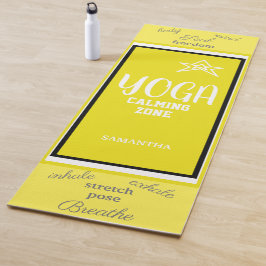 Geel Wit Naam Yogamat