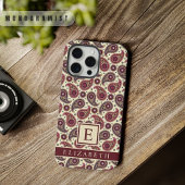 Geel Wit Paarse Rode Paisley iPhone Hoesje