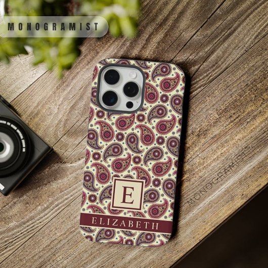  Geel Wit Paarse Rode Paisley iPhone Hoesje