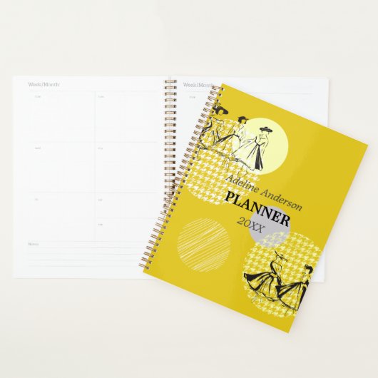  geel wit parijs Mode model ontwerp Planner (Display)