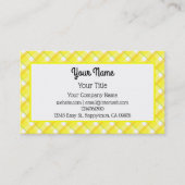 Geel wit patroon bewerkbaar Visitekaartje (Voorkant)
