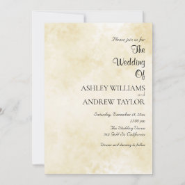 Geel wit patroon Elegante bruiloft Kaart