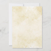 Geel wit patroon Elegante bruiloft Kaart (Achterkant)