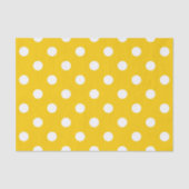 Geel Wit Polka Dots Design Tissuepapier (Voorkant)