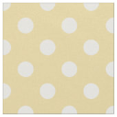 Geel wit polka dots patroon stof (Close Up)