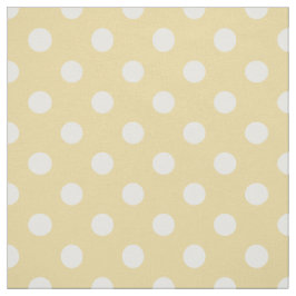 Geel wit polka dots patroon stof