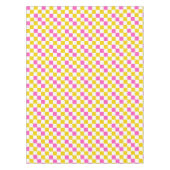 Geel Wit Roze Geruit Ontwerp  Tafelkleed (Voorkant)