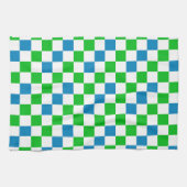 Geel Wit Roze Geruit Ontwerp Theedoek (Horizontaal)