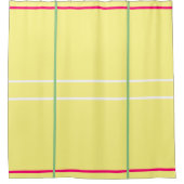 Geel Wit Roze Groen Geometrisch Douchegordijn (Voorkant)