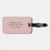 Geel & Wit Schaduw Monogram Bachelorette Reizen Bagagelabel (Achterkant horizontaal)